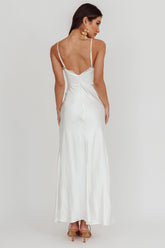 Our Story Surplice Neckline Maxi Dress Off White